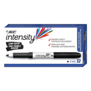 Intensity Low Odor Fine Point Dry Erase Marker, Fine Bullet Tip, Black, Dozen