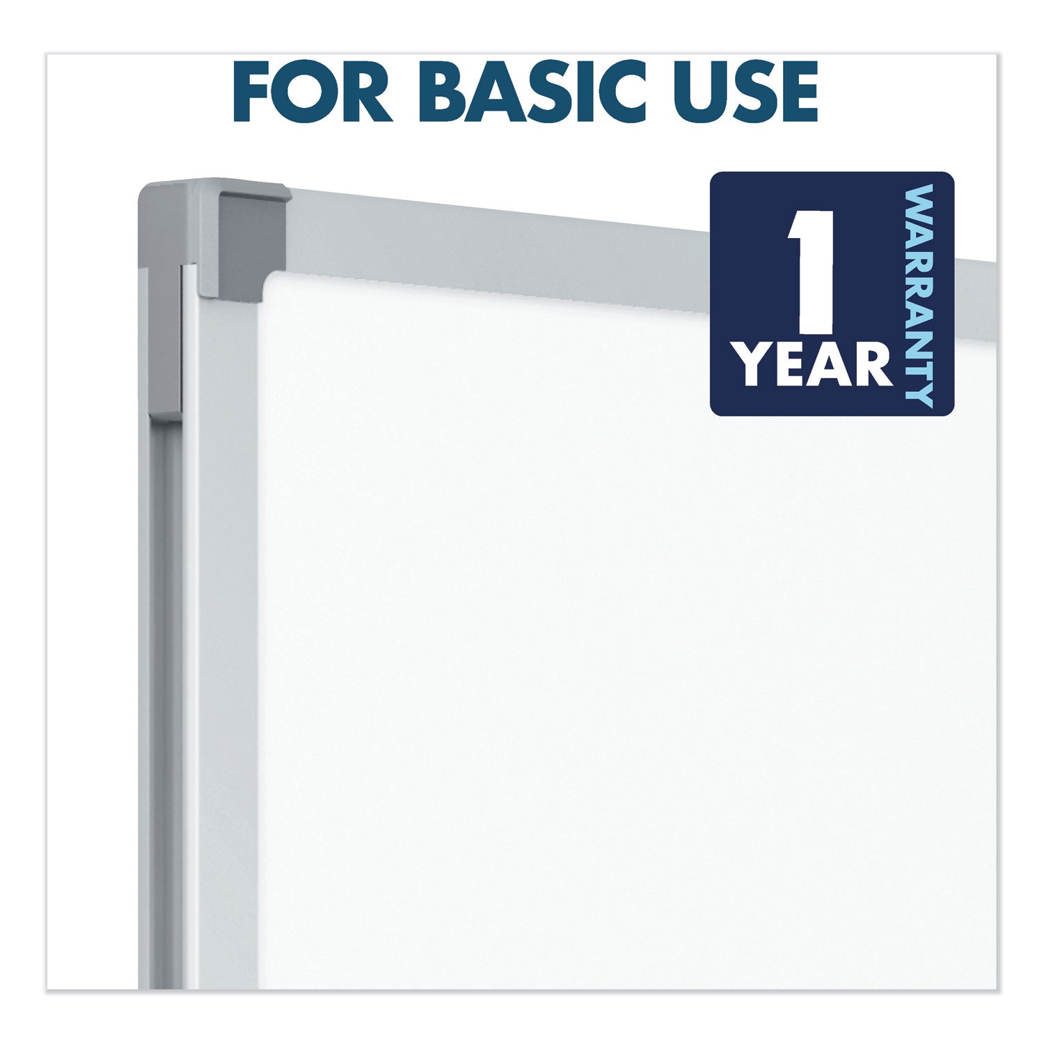 Mead Basic Dry-Erase Board - 72.6" (6.1 ft) Width x 48.6" (4.1 ft) Height - White Melamine Surface - Silver Aluminum Frame - Durable, Marker Tray - 1 Each