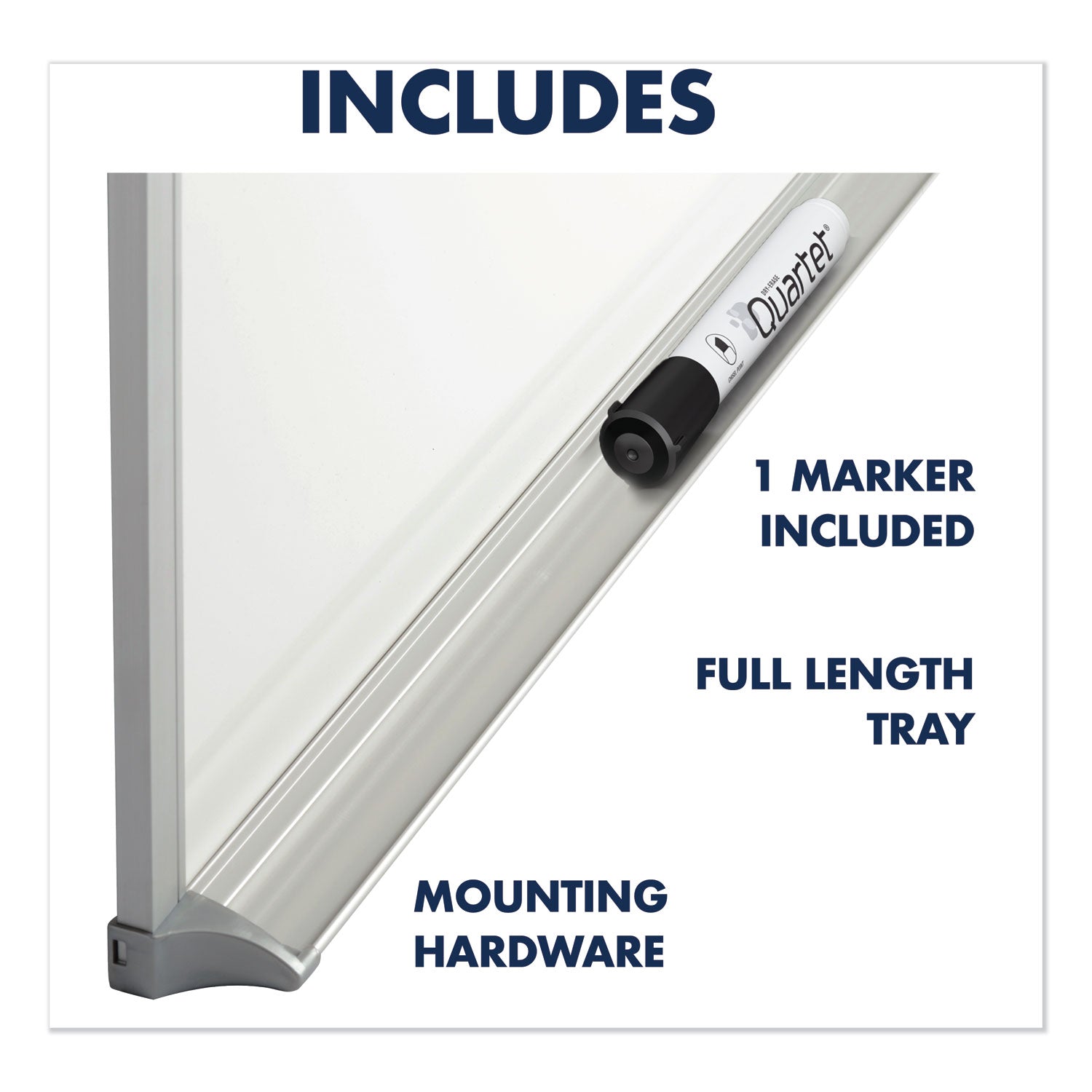 Quartet Porcelain Magenetic Whiteboard - 72" (6 ft) Width x 48" (4 ft) Height - White Porcelain Surface - Silver Aluminum Frame - Horizontal - Magnetic - 1 Each