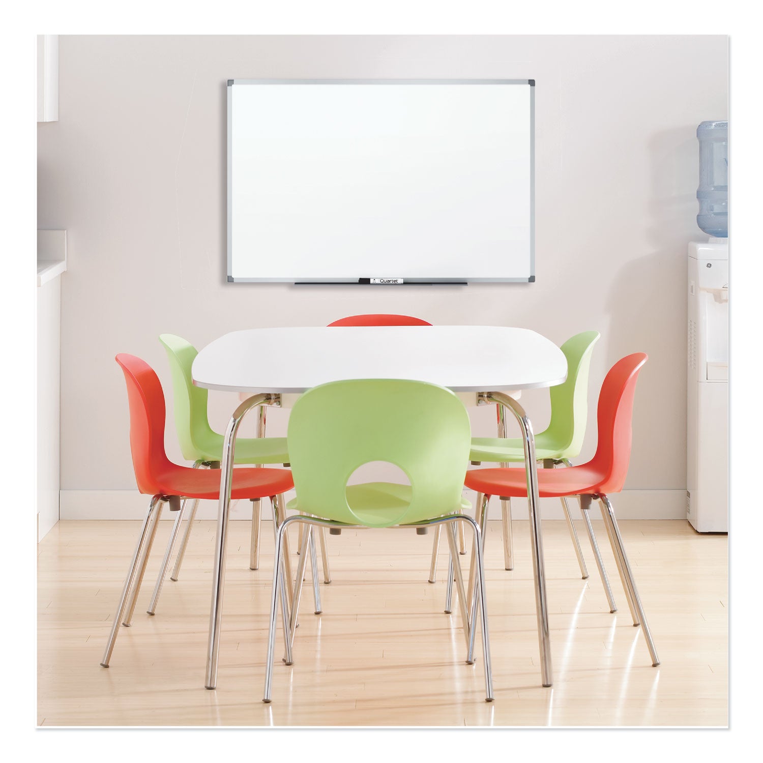 Mead Basic Dry-Erase Board - 35.9" (3 ft) Width x 23.8" (2 ft) Height - White Melamine Surface - Silver Aluminum Frame - Marker Tray - 1 Each