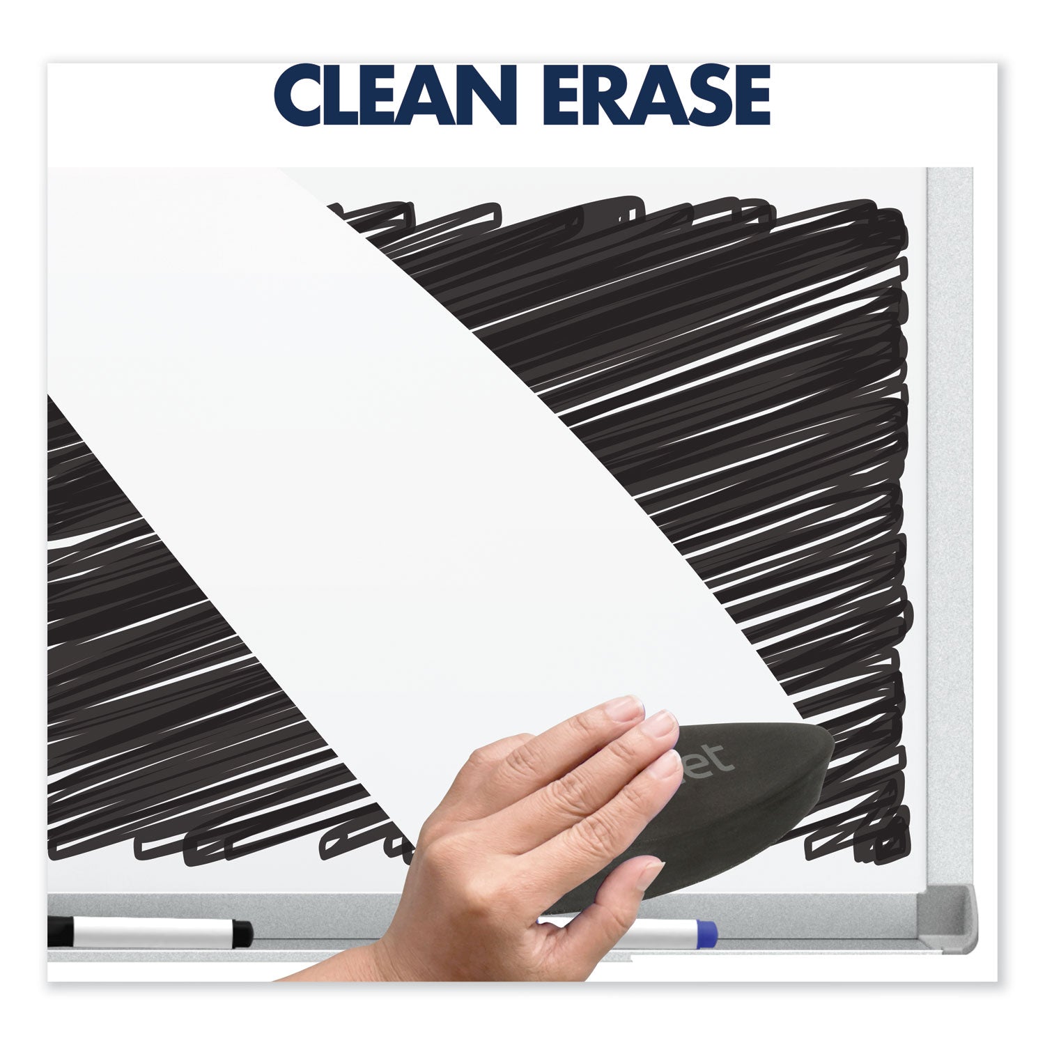 Quartet Porcelain Magenetic Whiteboard - 96" (8 ft) Width x 48" (4 ft) Height - White Porcelain Surface - Silver Aluminum Frame - Horizontal - Magnetic - 1 Each