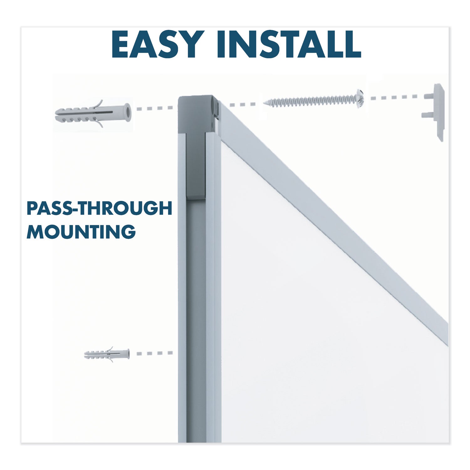 Mead Basic Dry-Erase Board - 35.9" (3 ft) Width x 23.8" (2 ft) Height - White Melamine Surface - Silver Aluminum Frame - Marker Tray - 1 Each