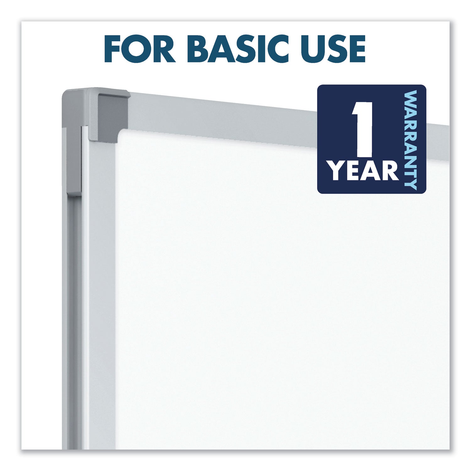 Mead Basic Dry-Erase Board - 35.9" (3 ft) Width x 23.8" (2 ft) Height - White Melamine Surface - Silver Aluminum Frame - Marker Tray - 1 Each