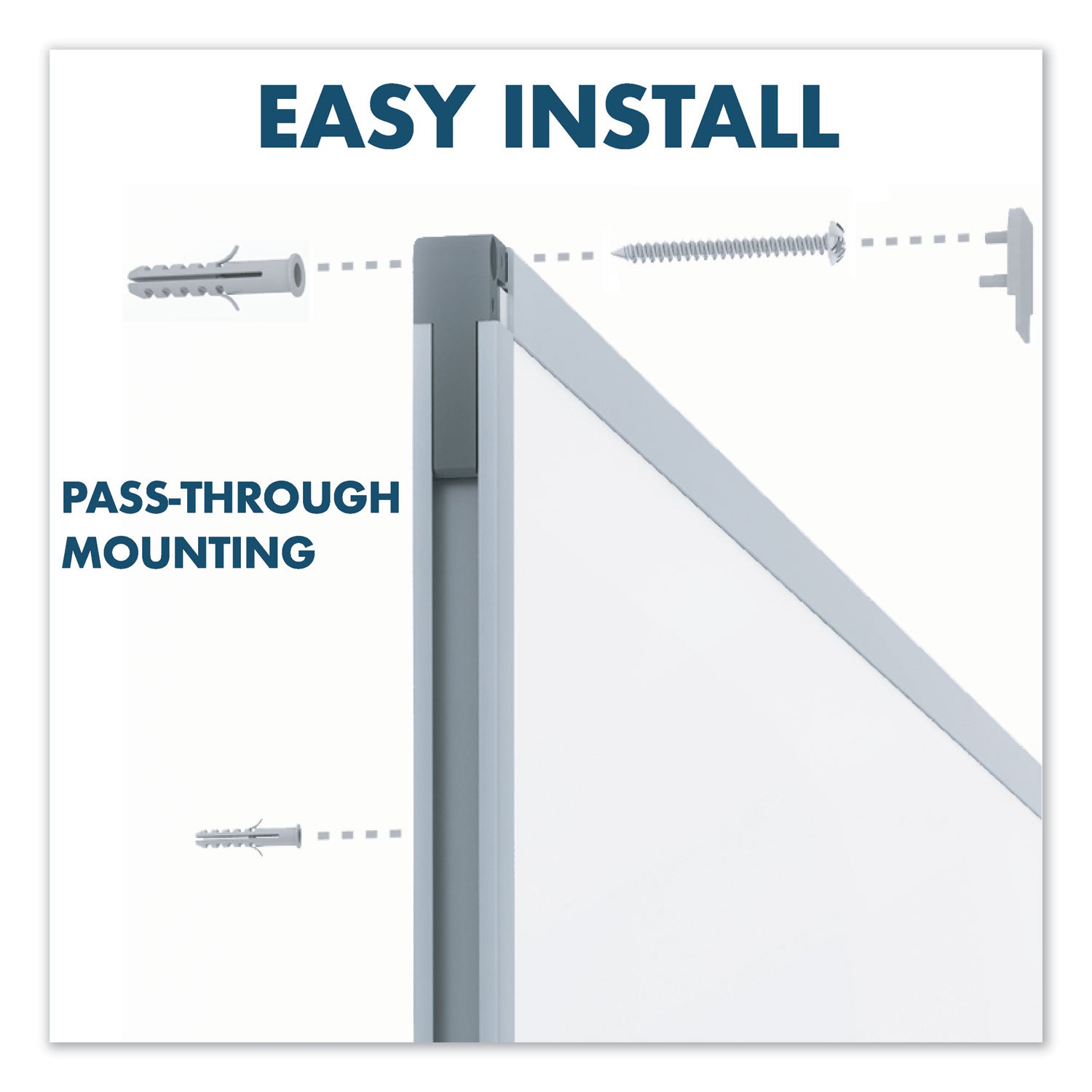 Mead Basic Dry-Erase Board - 72.6" (6.1 ft) Width x 48.6" (4.1 ft) Height - White Melamine Surface - Silver Aluminum Frame - Durable, Marker Tray - 1 Each
