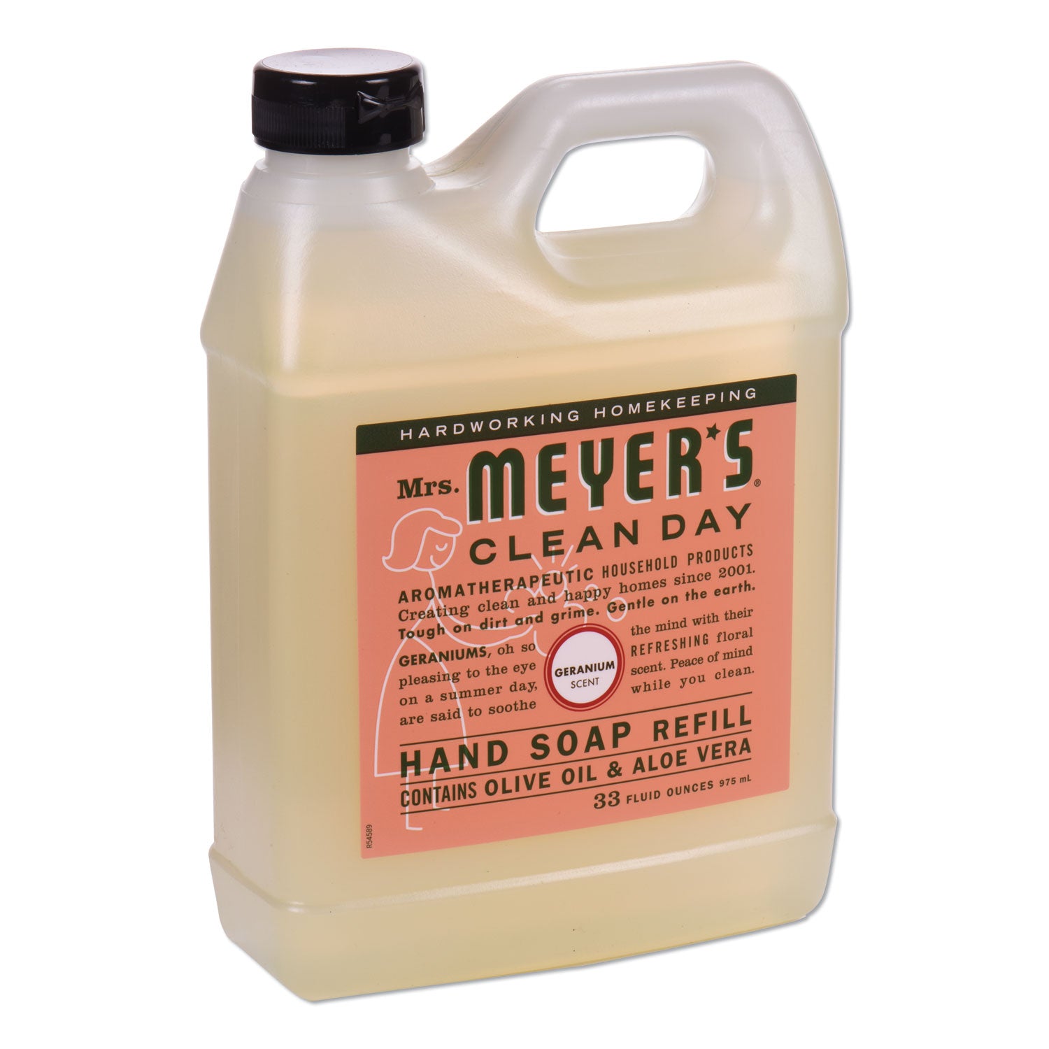 Clean Day Liquid Hand Soap Refill, Geranium Scent, 33 Oz, 6/Carton