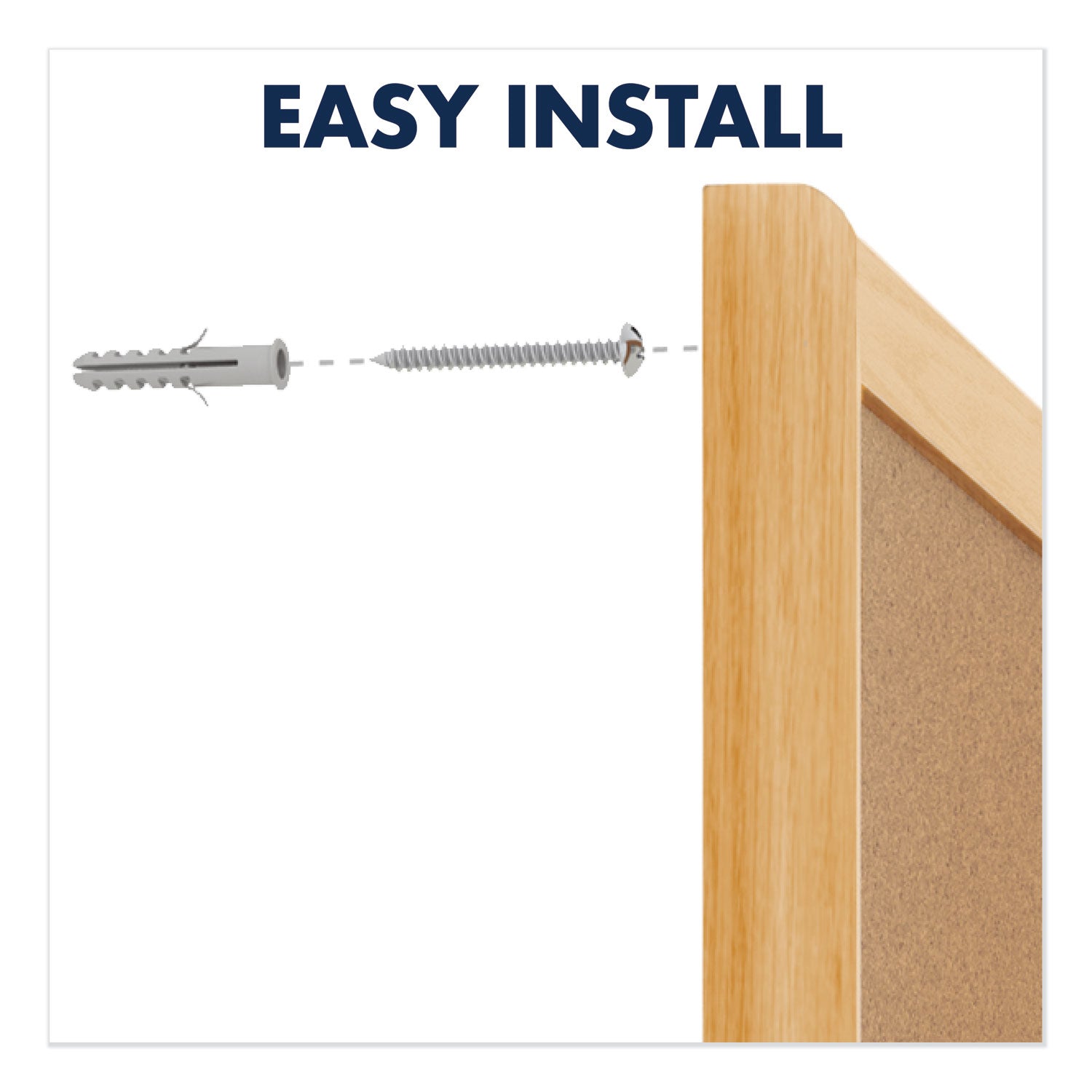 Quartet Classic Series Cork Bulletin Board - 24" Board Height x 36" Board Width - Brown Natural Cork Surface - Self-healing, Flexible, Durable - Oak Frame - 1 Each