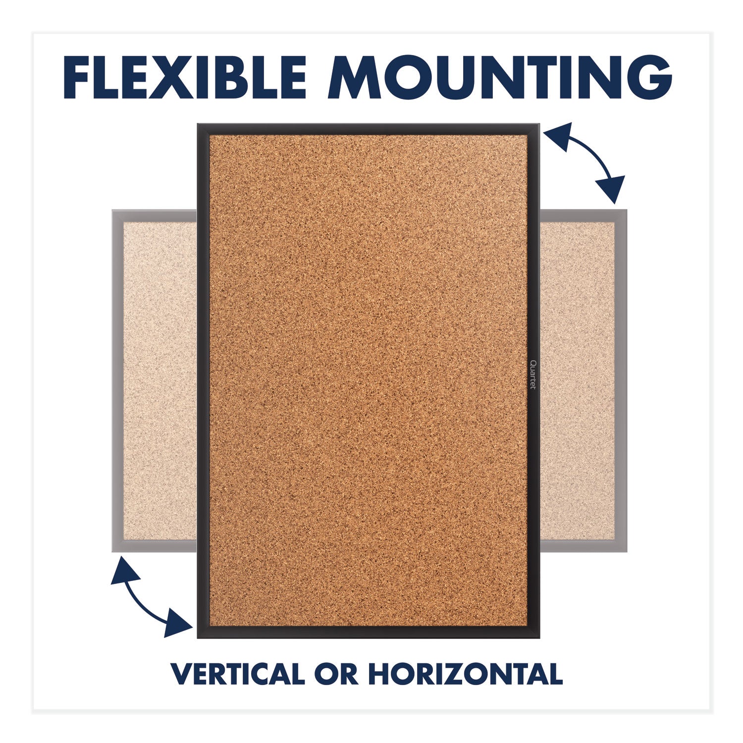Quartet Classic Series Bulletin Board - 18" Board Height x 24" Board Width - Brown Natural Cork Surface - Self-healing, Durable, Sturdy - Black Aluminum Frame - 1 Each