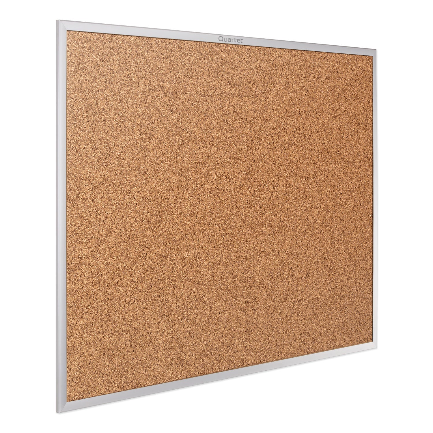 Quartet Classic Series Bulletin Board - 48" Board Height x 96" Board Width - Brown Natural Cork Surface - Heavy-gauge, Self-healing, Heavy Duty - Silver Aluminum Frame - 1 Each