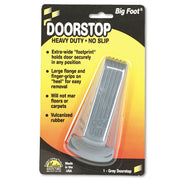 Big Foot Doorstop - Gray - Non-skid Base, Prevent Scratches, Heavy Duty, Non-slip, Impact Resistant, Crush Proof - Rubber - 1.3" Height x 2.3" Width - Gray - 1 Each