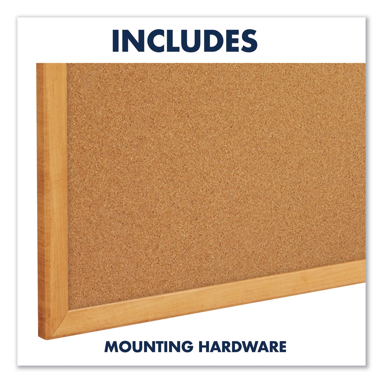 Quartet Classic Series Cork Bulletin Board - 24" Board Height x 36" Board Width - Brown Natural Cork Surface - Self-healing, Flexible, Durable - Oak Frame - 1 Each