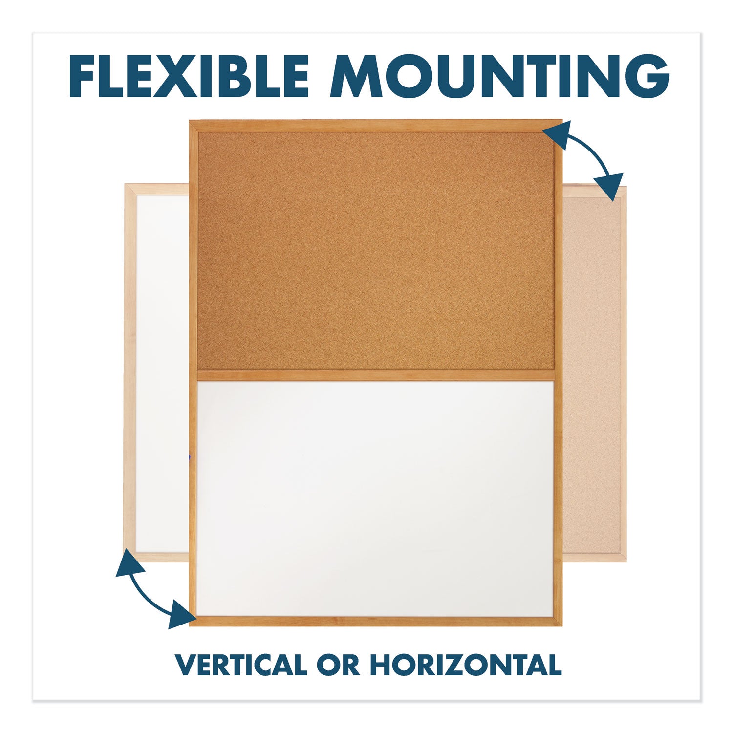 Quartet Standard Combination Whiteboard/Cork Bulletin Board - 36" (3 ft) Width x 24" (2 ft) Height - White Melamine Surface - Oak Frame - Rectangle - Horizontal/Vertical - 1 Each