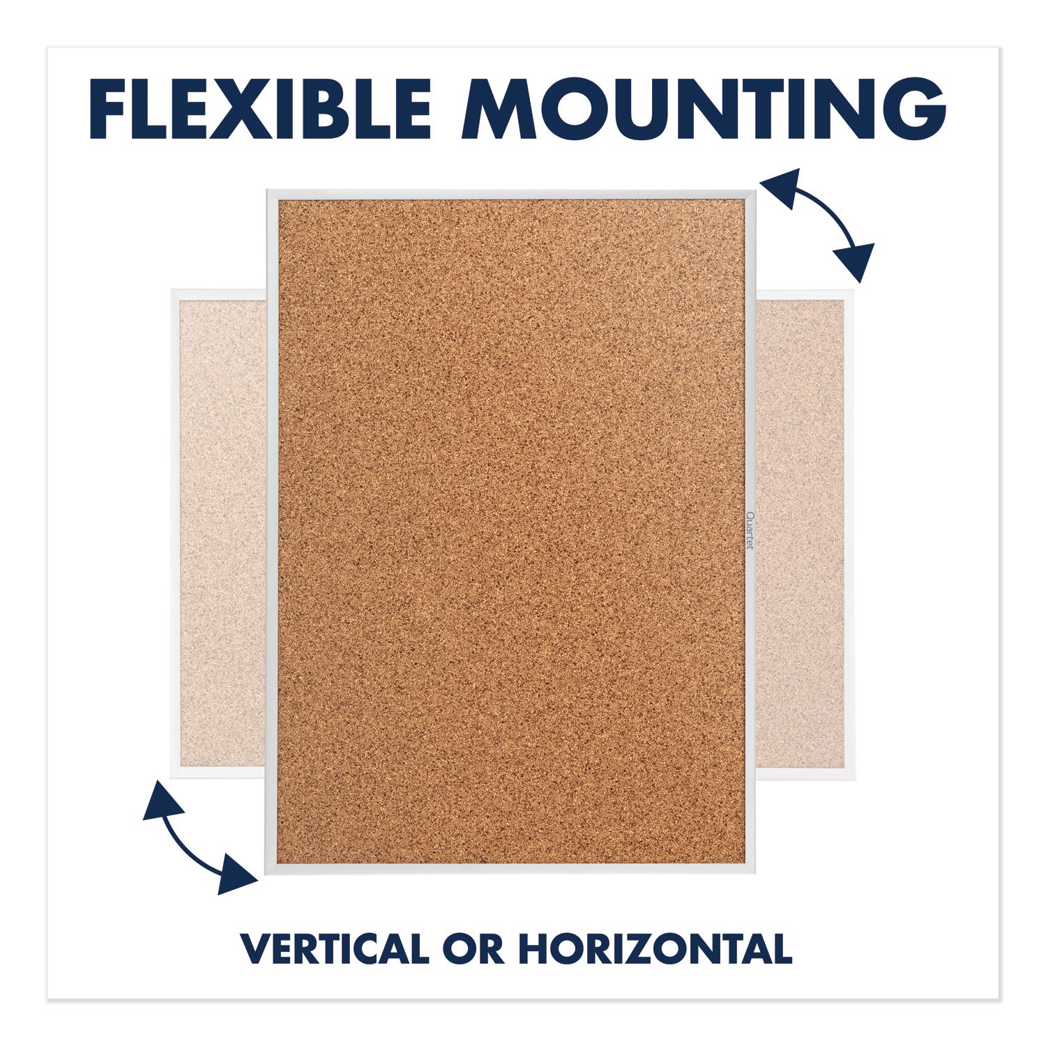 Quartet Classic Series Bulletin Board - 36" Board Height x 60" Board Width - Brown Natural Cork Surface - Heavy-gauge, Self-healing, Heavy Duty - Silver Aluminum Frame - 1 Each