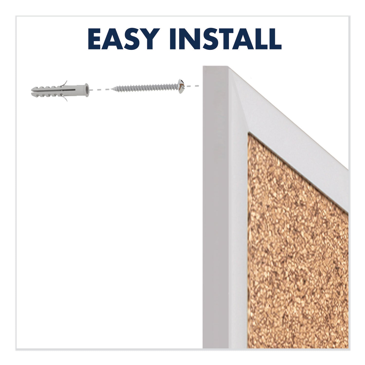 Quartet Classic Series Bulletin Board - 24" Board Height x 36" Board Width - Brown Natural Cork Surface - Heavy-gauge, Self-healing, Heavy Duty - Silver Aluminum Frame - 1 Each