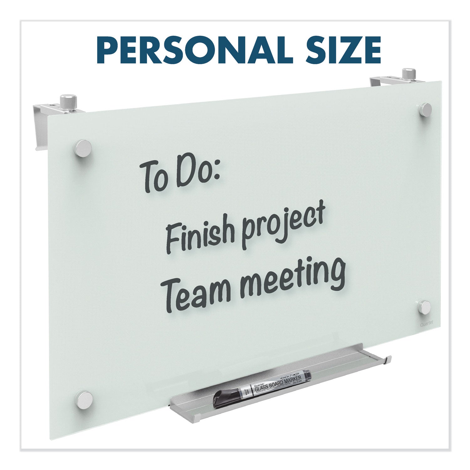 30" (2.5 ft) Width x 18" (1.5 ft) Height - White Tempered Glass Surface - Rectangle - Horizontal/Vertical - Magnetic - 1