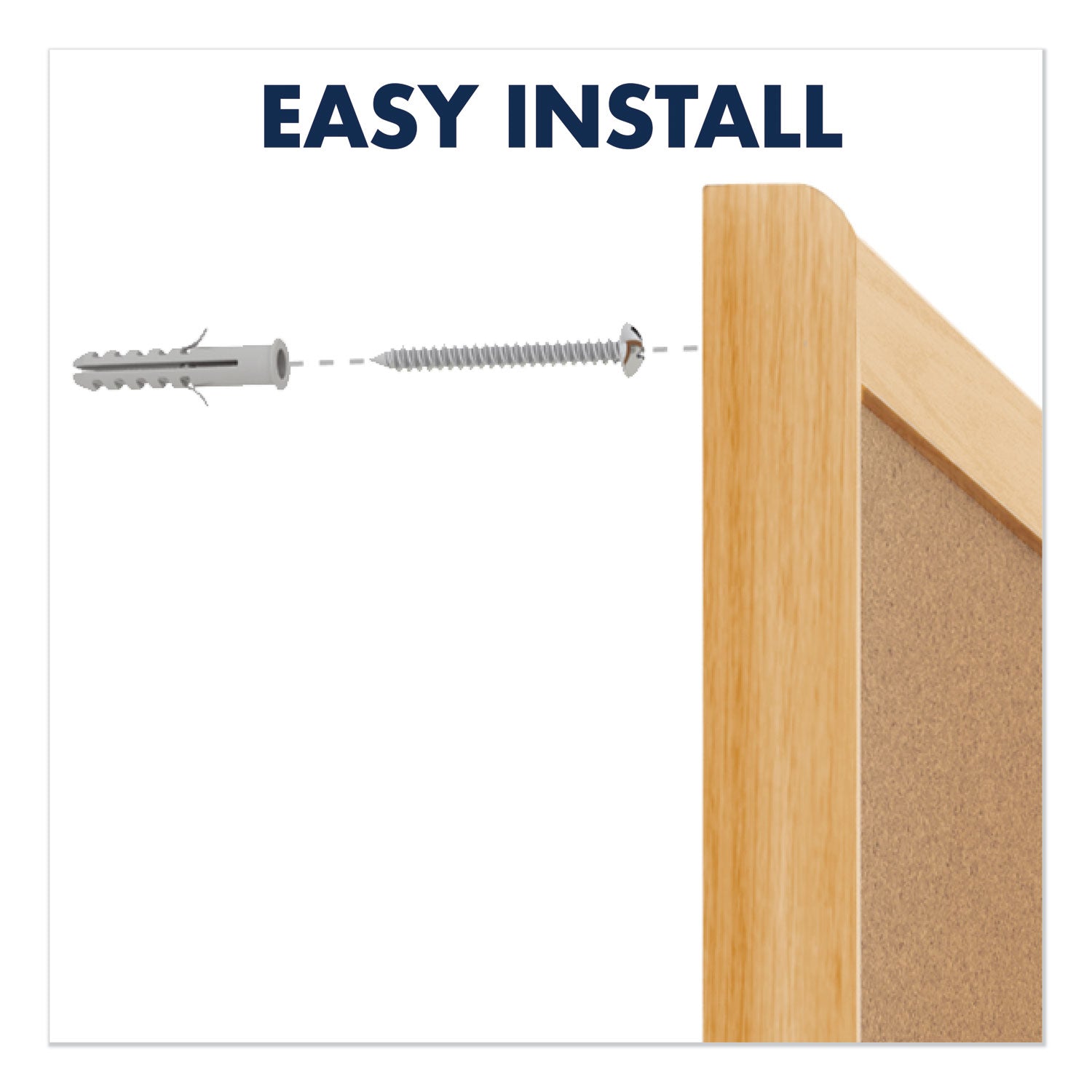 Quartet Classic Series Cork Bulletin Board - 48" Board Height x 96" Board Width - Brown Natural Cork Surface - Self-healing, Flexible, Durable - Oak Frame - 1 Each