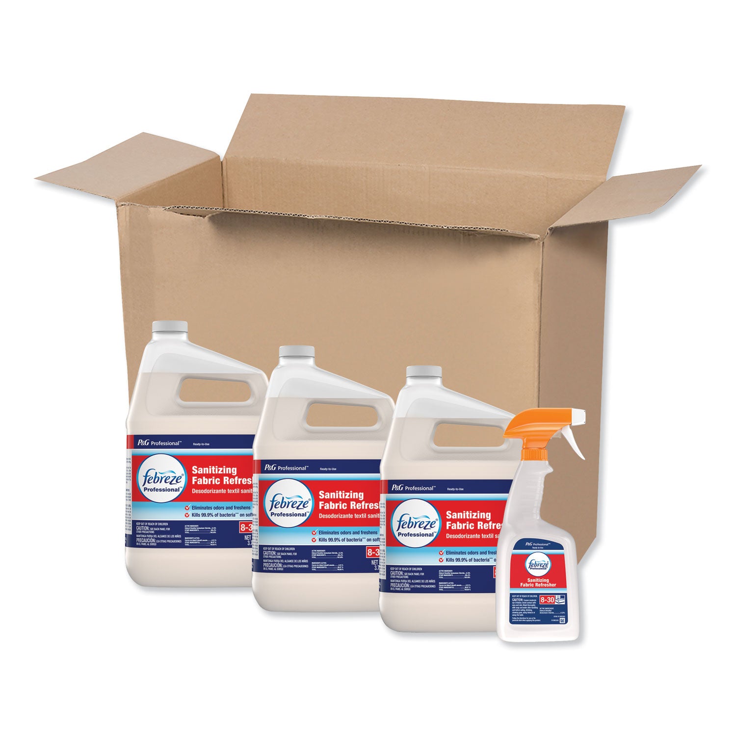 Febreze Sanitizing Fabric Refresh - Ready-To-Use - 128 fl oz (4 quart) - Fresh Scent - Multi - 3 / Carton