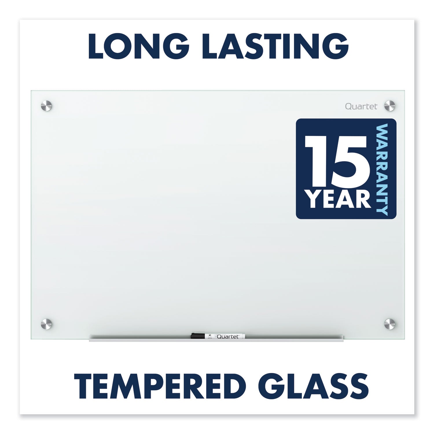 72" (6 ft) Width x 48" (4 ft) Height - White Tempered Glass Surface - White Frame - Horizontal/Vertical - Magnetic - 1 Each