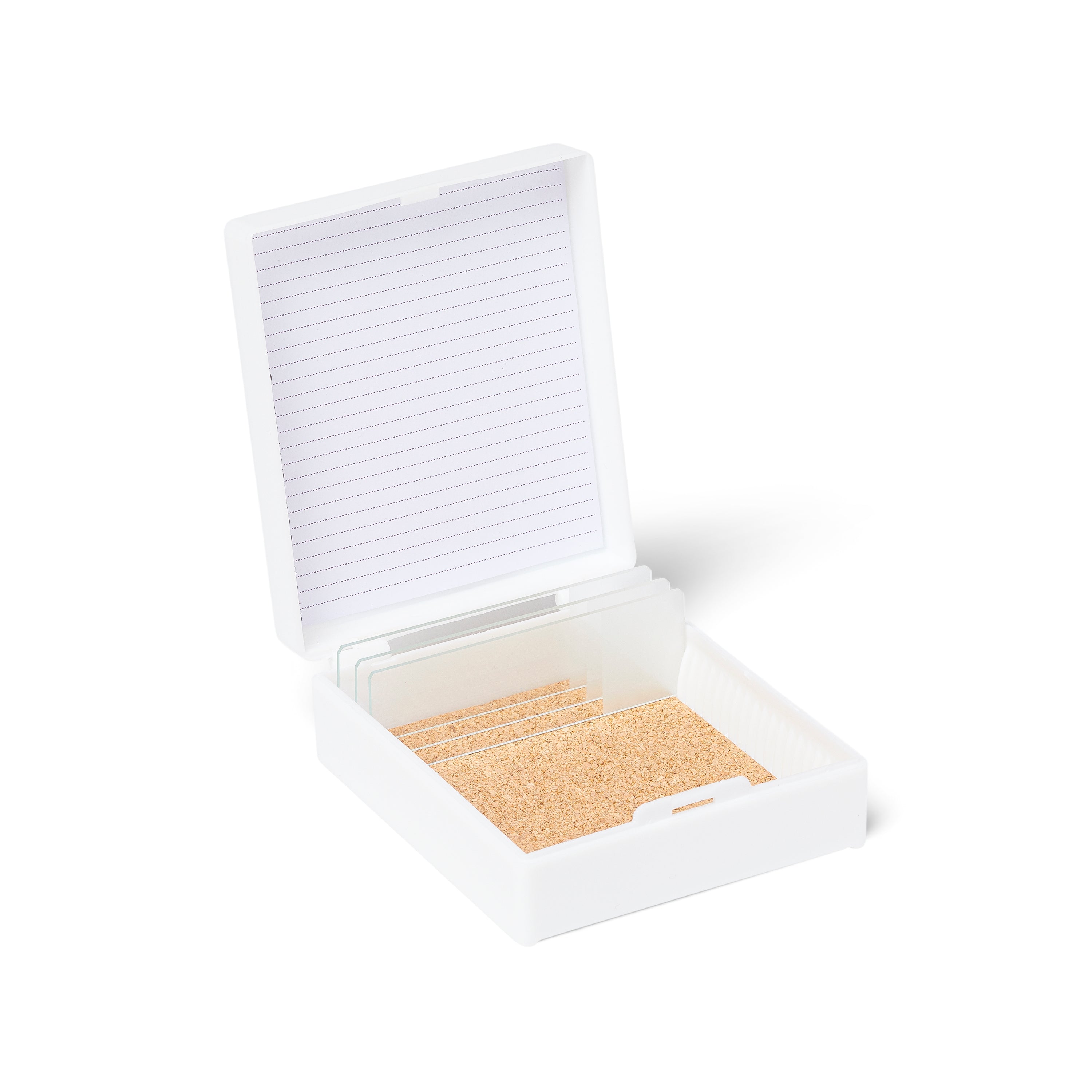 United Scientific® 25-Place Microscope Slide Box, ABS, White