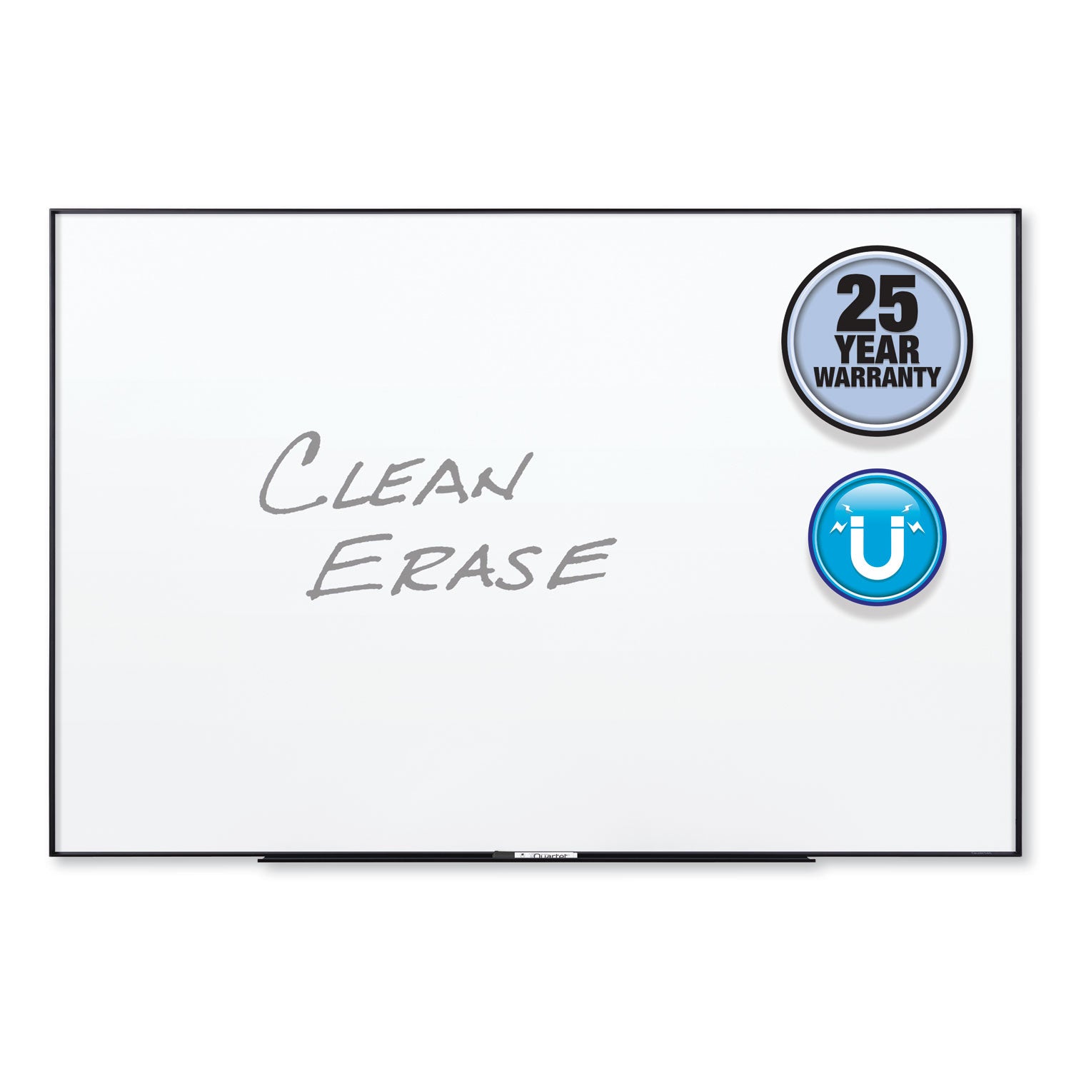 Quartet Fusion Nano-Clean Magnetic Dry-Erase Board - 48" (4 ft) Width x 36" (3 ft) Height - White Surface - Black Aluminum Frame - Horizontal/Vertical - Magnetic - 1 Each