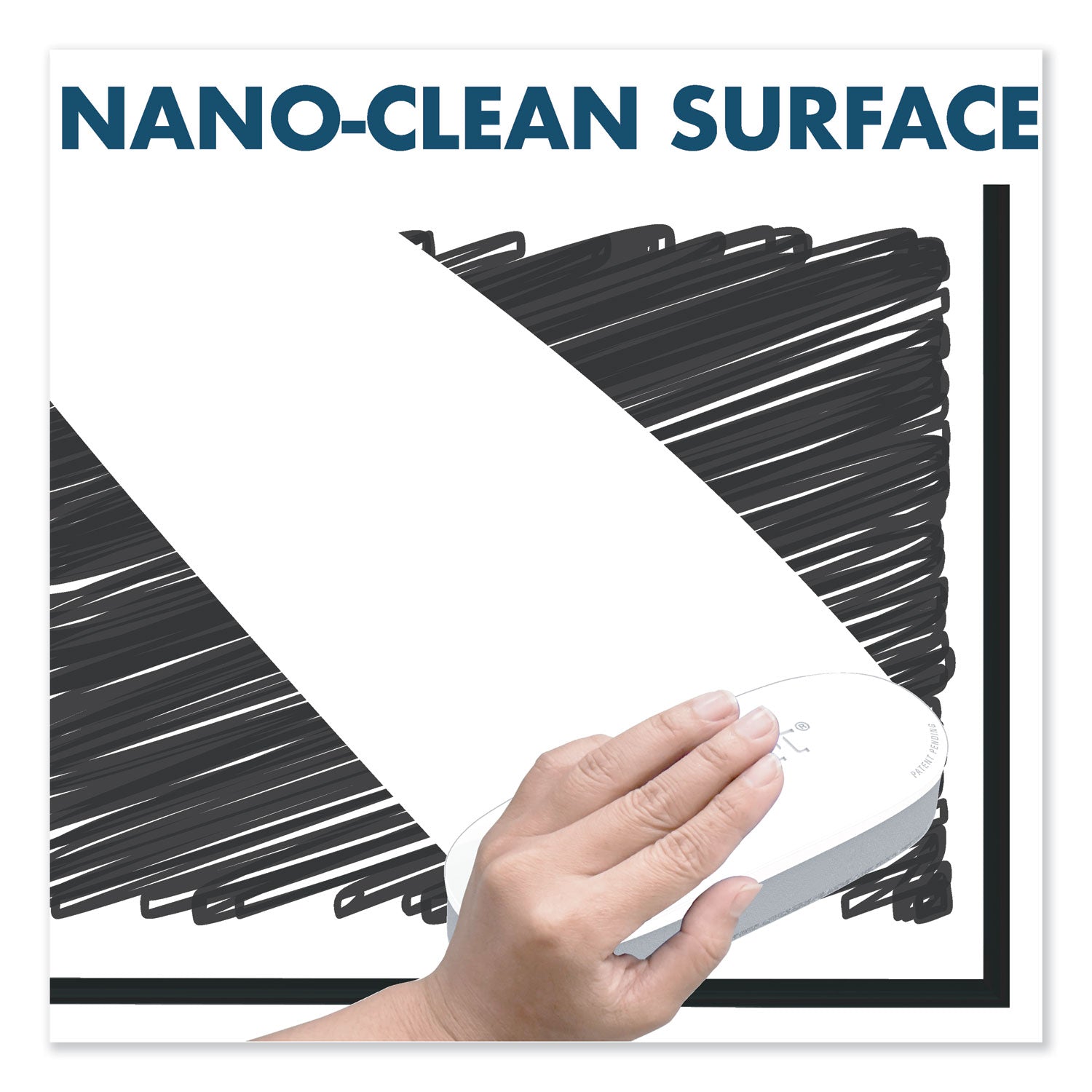 Quartet Fusion Nano-Clean Magnetic Dry-Erase Board - 48" (4 ft) Width x 36" (3 ft) Height - White Surface - Black Aluminum Frame - Horizontal/Vertical - Magnetic - 1 Each
