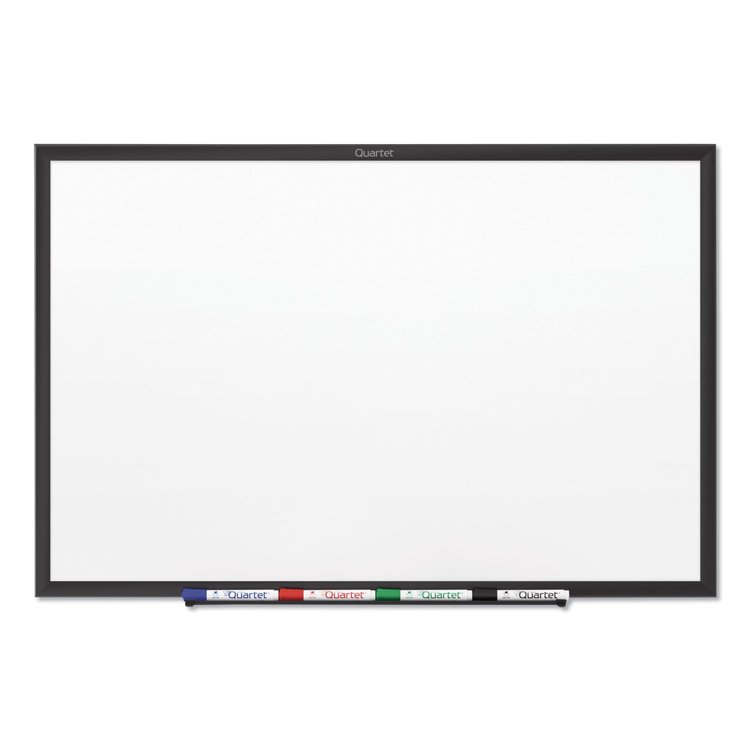 Quartet Classic Magnetic Whiteboard - 48" (4 ft) Width x 36" (3 ft) Height - White Painted Steel Surface - Black Aluminum Frame - Horizontal/Vertical - Magnetic - 1 Each