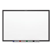 Quartet Classic Magnetic Whiteboard - 48" (4 ft) Width x 36" (3 ft) Height - White Painted Steel Surface - Black Aluminum Frame - Horizontal/Vertical - Magnetic - 1 Each