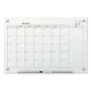 36" x 24" Sheet Size - White - Tempered Glass - Magnetic, Stain Resistant, Ghost Resistant, Write-on, Reusable - 1 Each