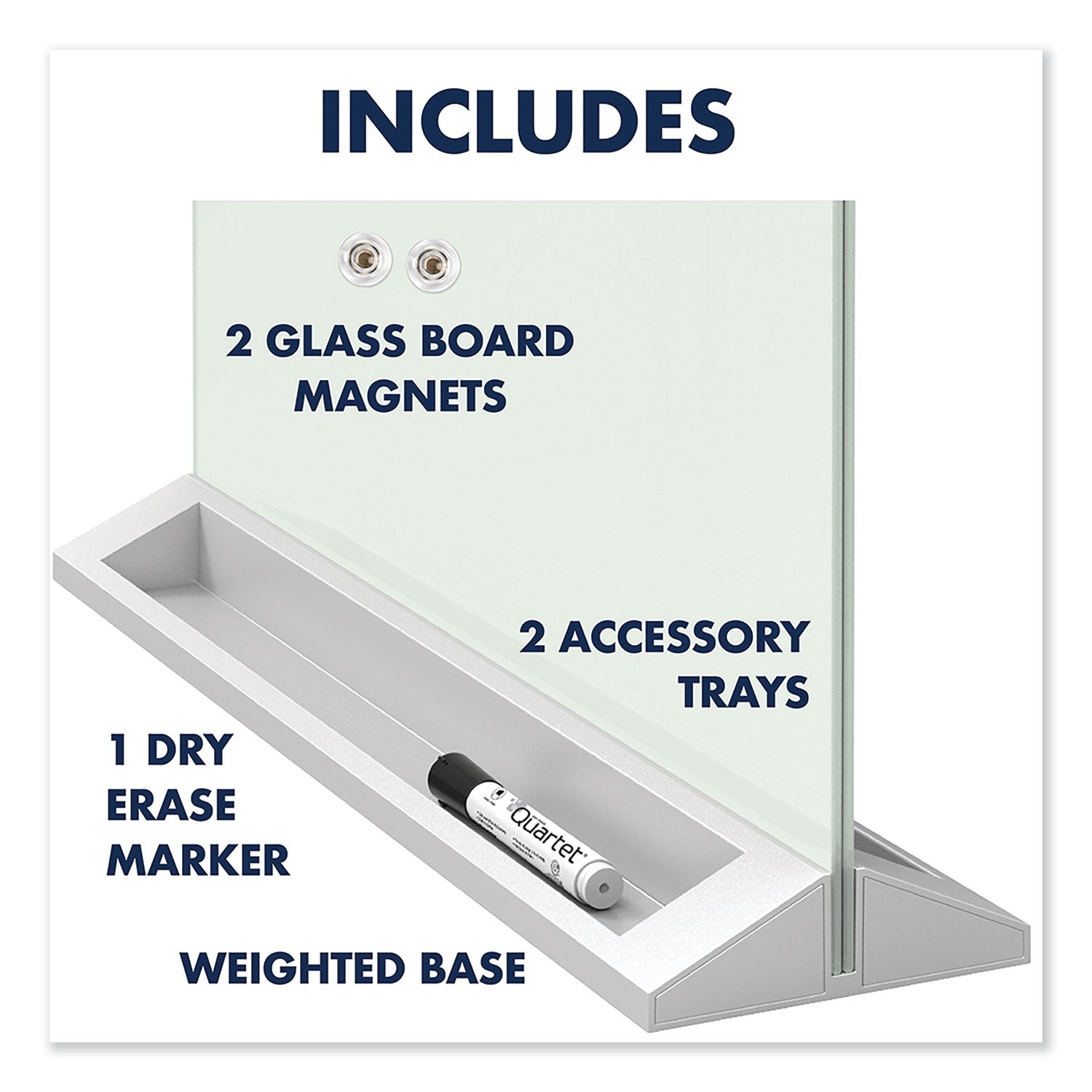 23" (1.9 ft) Width x 17" (1.4 ft) Height - White Glass Surface - Rectangle - Horizontal - Desktop - Magnetic - Frameless, Stain Resistant, Ghost Resistant - 1 Each