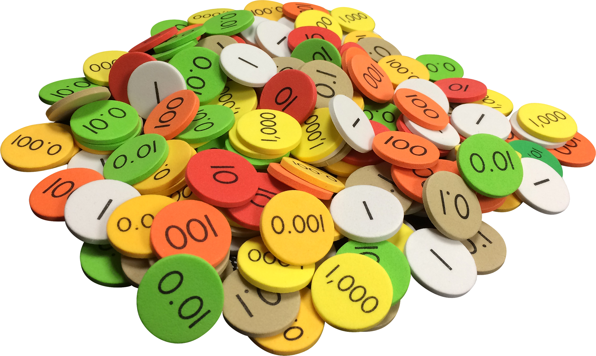 Sensational Math™ Place Value Discs: 7-Value Decimals to Whole Numbers