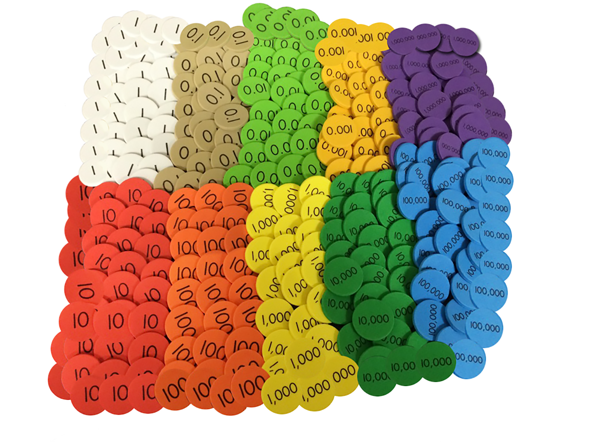 Sensational Math™ Place Value Discs: 10-Value Decimals to Whole Numbers