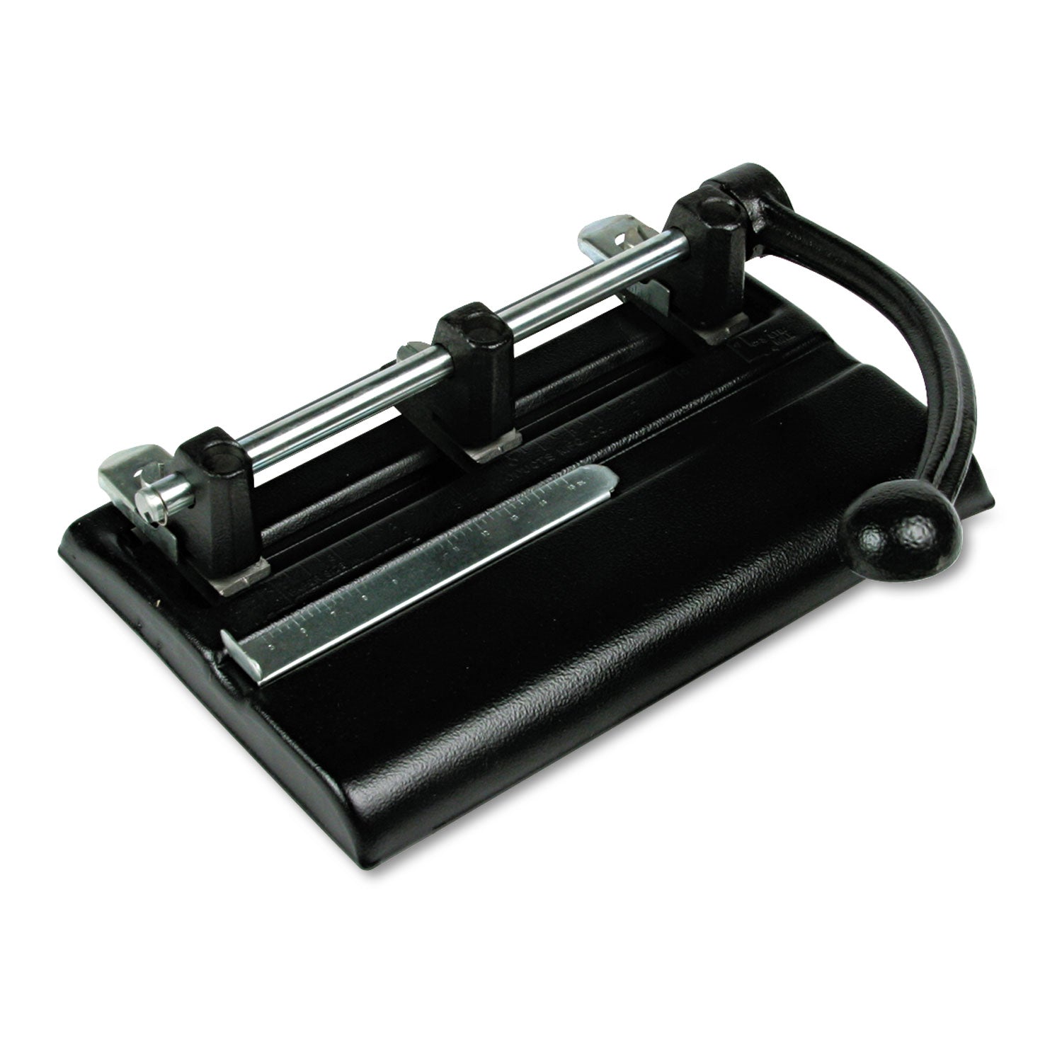 3 Punch Head(s) - 40 Sheet of 20lb Paper - 13/32" Punch Size - 10.9" Width x 7.5" Depth x 11.1" Height - Black