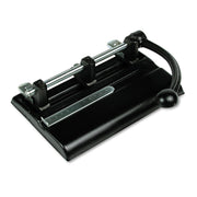 3 Punch Head(s) - 40 Sheet of 20lb Paper - 13/32" Punch Size - 10.9" Width x 7.5" Depth x 11.1" Height - Black