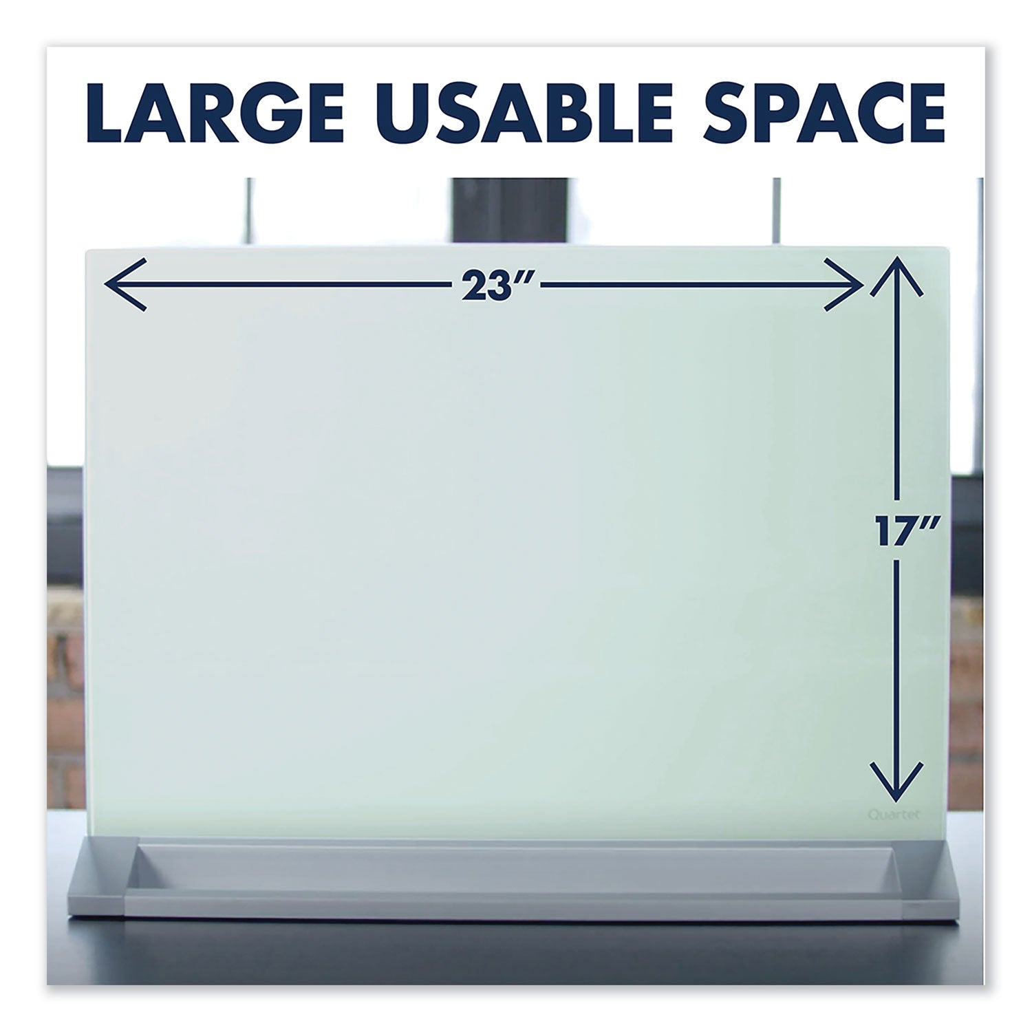 23" (1.9 ft) Width x 17" (1.4 ft) Height - White Glass Surface - Rectangle - Horizontal - Desktop - Magnetic - Frameless, Stain Resistant, Ghost Resistant - 1 Each