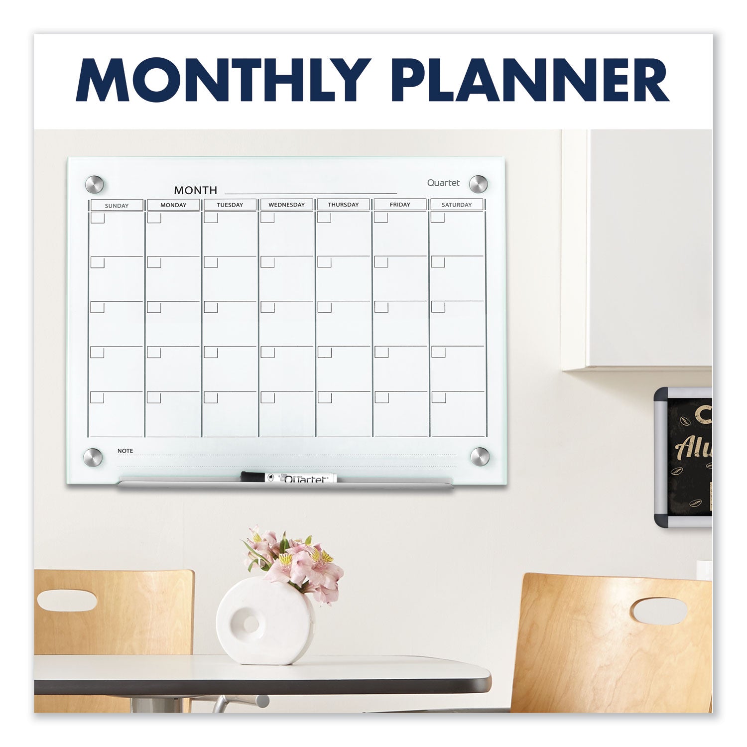 36" x 24" Sheet Size - White - Tempered Glass - Magnetic, Stain Resistant, Ghost Resistant, Write-on, Reusable - 1 Each
