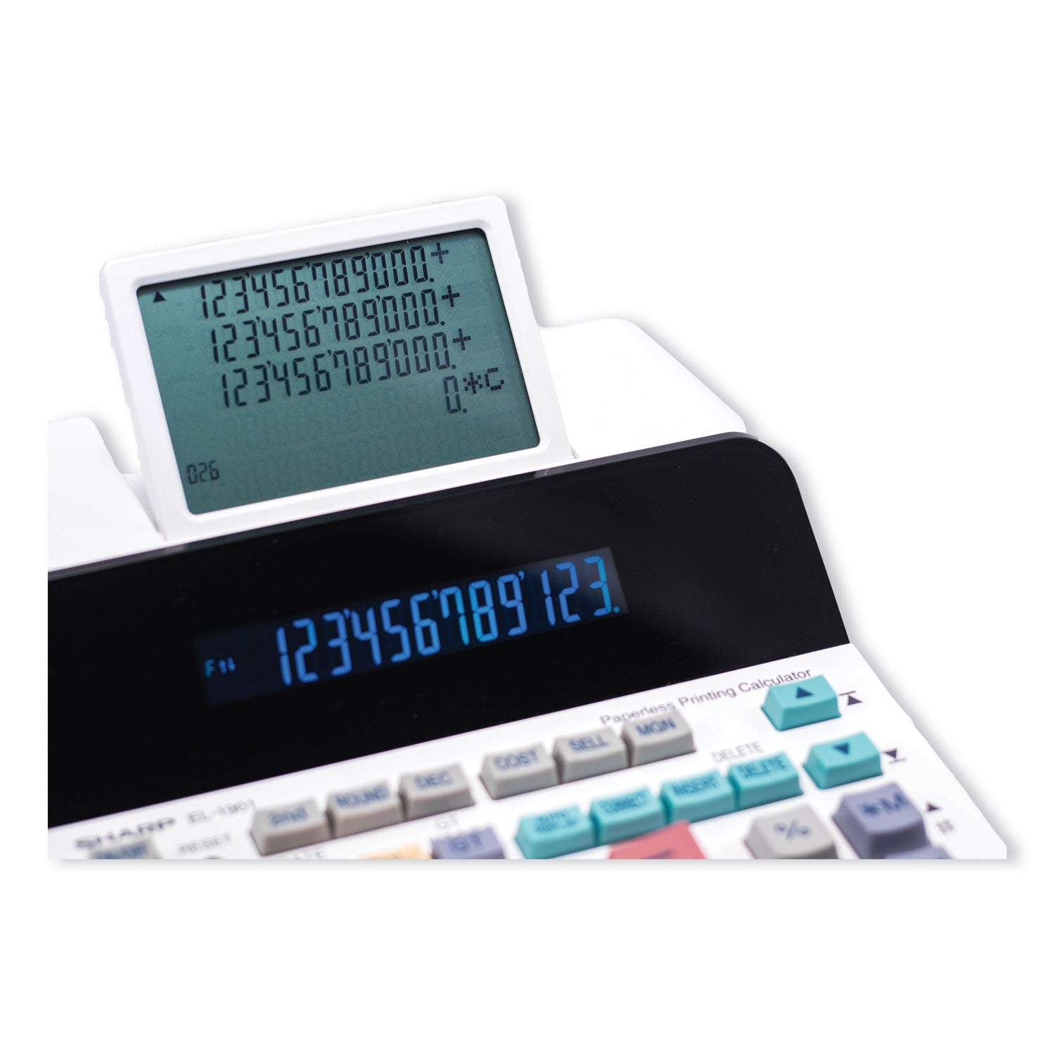 2.5 lps - Independent Memory, Sign Change, Backspace Key, Double Zero - 5 Line(s) - 12 Digits - LCD - AC/DC Supply Powered - 2.3" Height x 7.3" Width x 9.4" Depth - White - 1 Each