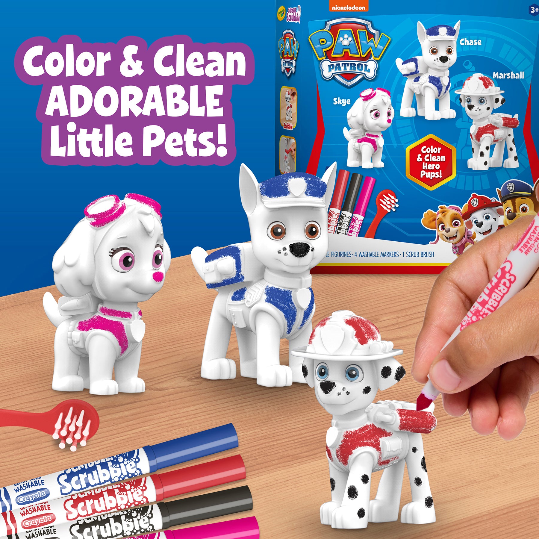 Scribble Scrubbie Paw Patrol, 3 Count