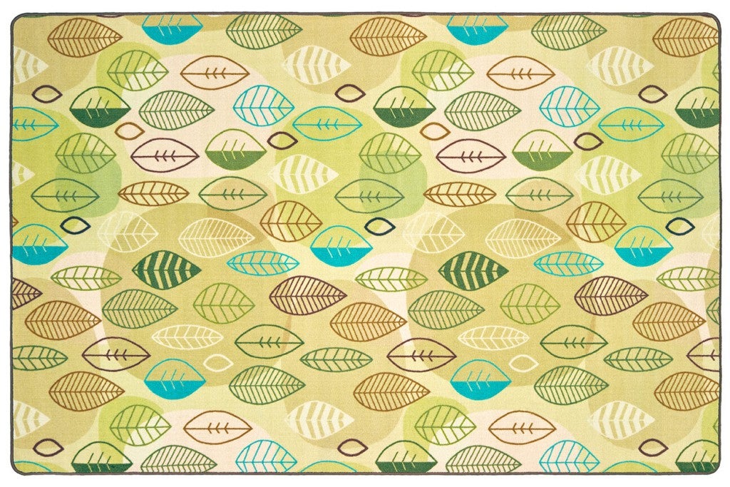 Peaceful Spaces Leaf Rug  - 4ft x 6ft - Rectangle - Tan