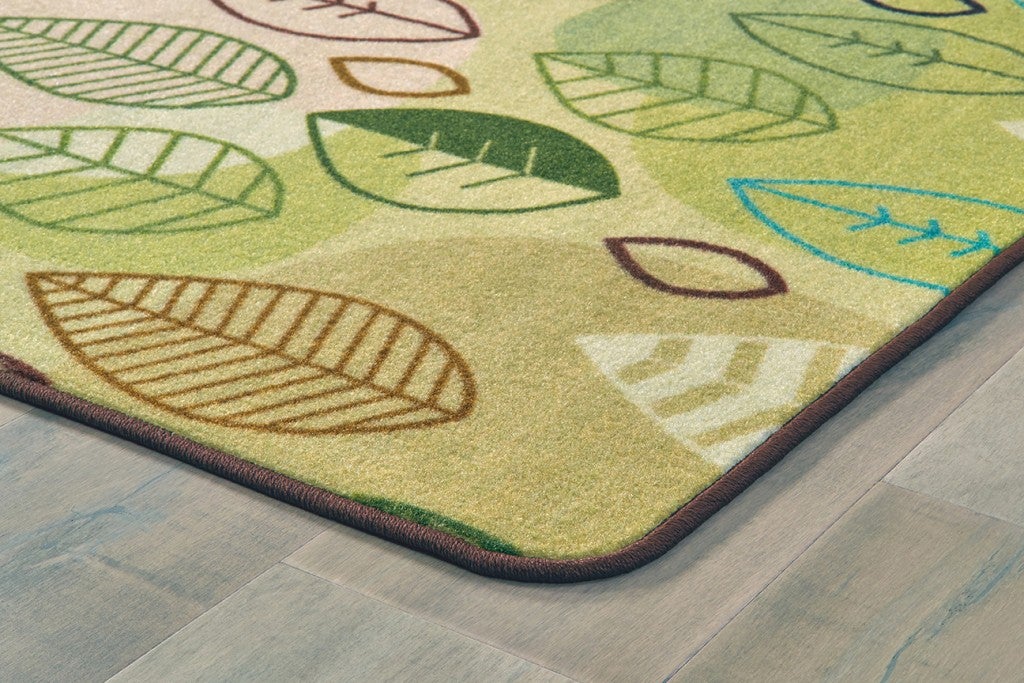 Peaceful Spaces Leaf Rug  - 4ft x 6ft - Rectangle - Tan