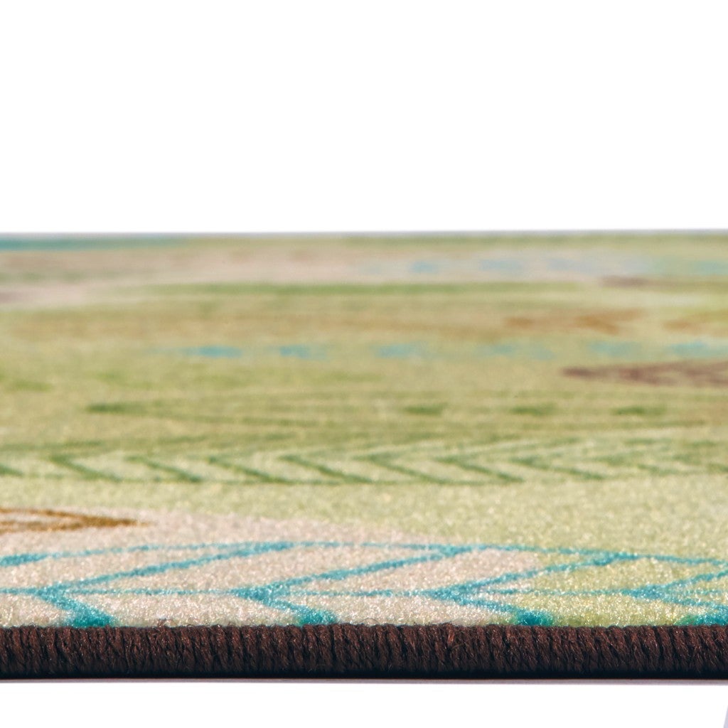 Peaceful Spaces Leaf Rug - 6ft x 9ft - Rectangle - Tan