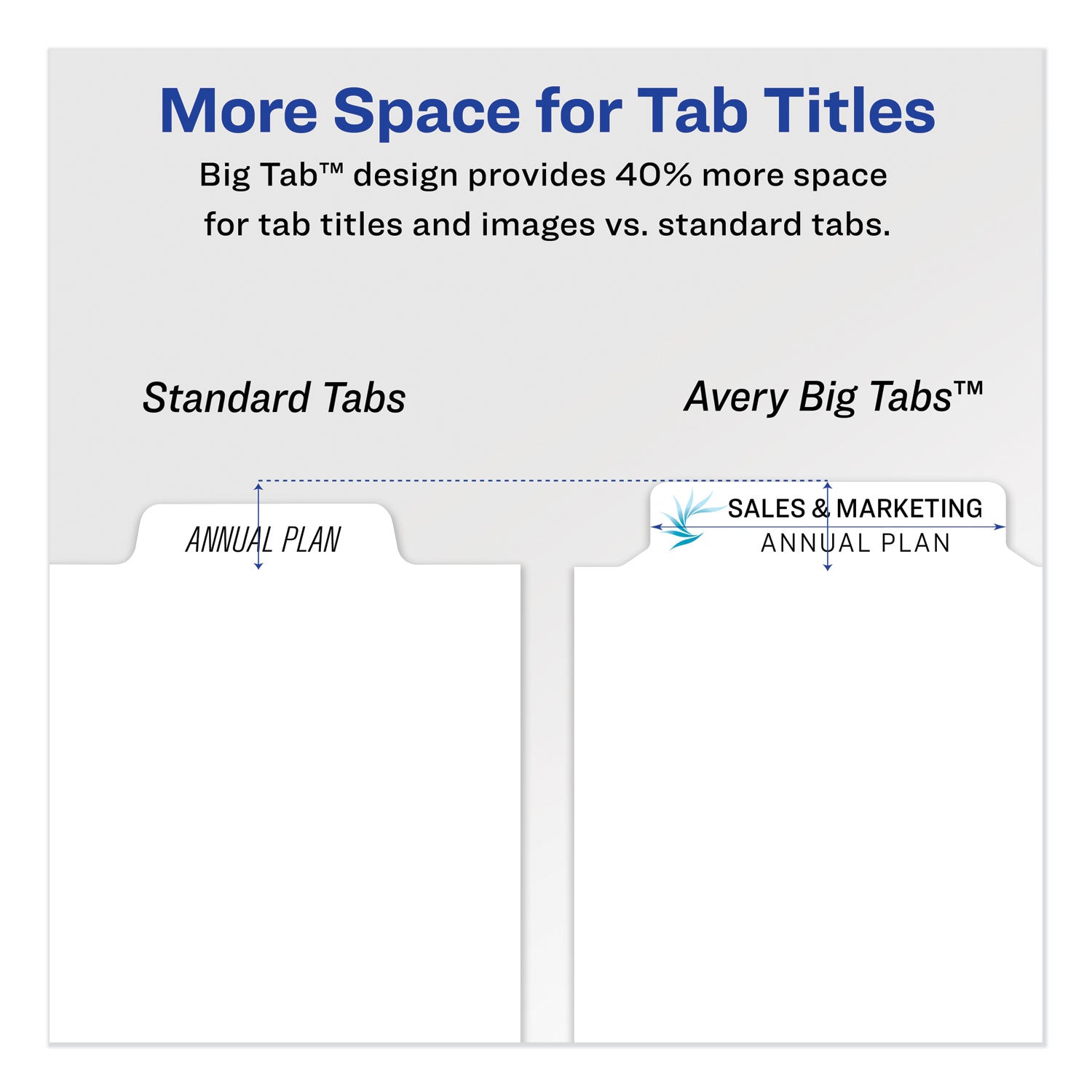 Print and Apply Index Maker Clear Label Dividers, Big Tab, 8-Tab, 11 x 8.5, White, 1 Set