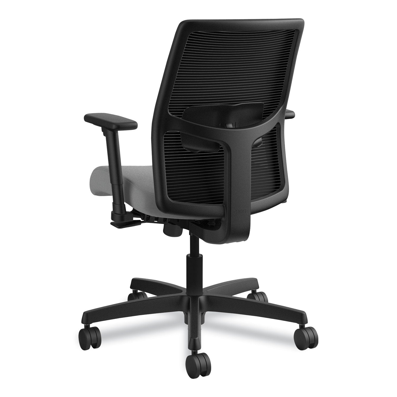 HON Ignition 2.0 Chair, Frost Fabric Seat, Black Mesh Back, Adjustable Arms, Black Frame, 1 Each