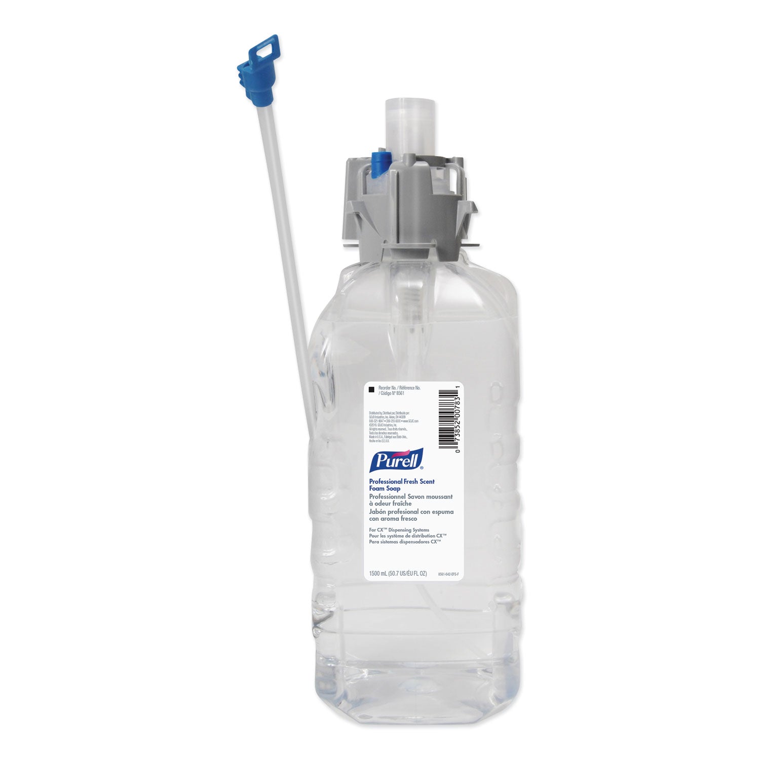 PURELL&reg; 1500mL Refill Fresh Scent Foam Soap - Fresh Scent - 1.59 quart - Kill Germs - Hand - Clear - Dye-free, Paraben-free, Phthalate-free, Hygienic, Bio-based - 1 Each