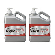 Gojo&reg; Cherry Gel Pumice Hand Cleaner - Cherry Scent - 1 gal - Pump Bottle Dispenser - Dirt Remover, Grease Remover, Oil Remover, Paint Remover, Tar Remover - Red - Heavy Duty, pH Balanced, Pleasant Scent - 1 Each