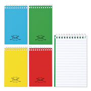 Rediform Wirebound Memo Notebooks - 60 Sheets - Wire Bound - 3" x 5" Sheet Size - White Paper - Assorted Cover - 1 Each