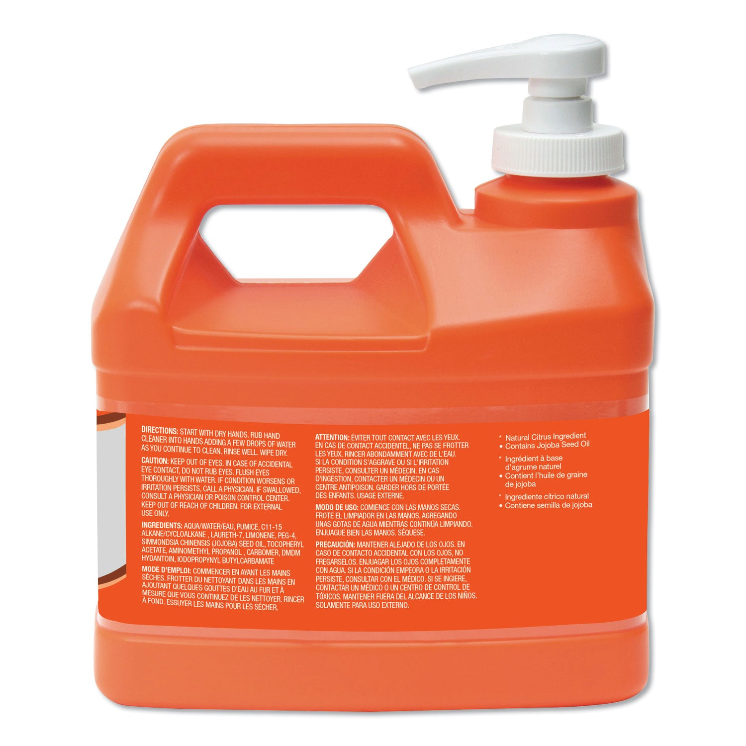 NATURAL ORANGE Pumice Hand Cleaner, Citrus Scent, 0.5 gal