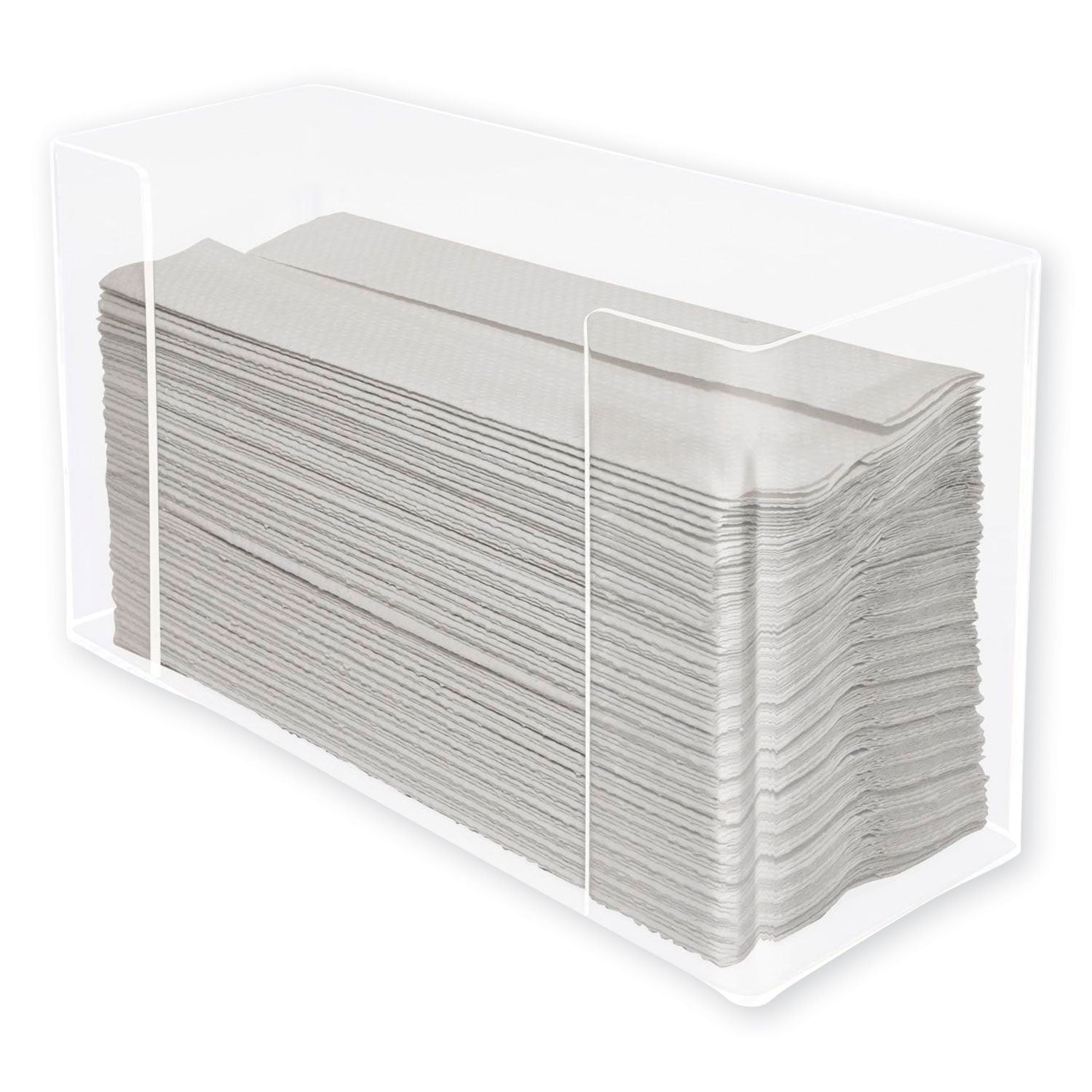 C Fold, Multifold Dispenser - 11.5" Height x 6.8" Width x 4.1" Depth - Acrylic - Clear - 1 Each
