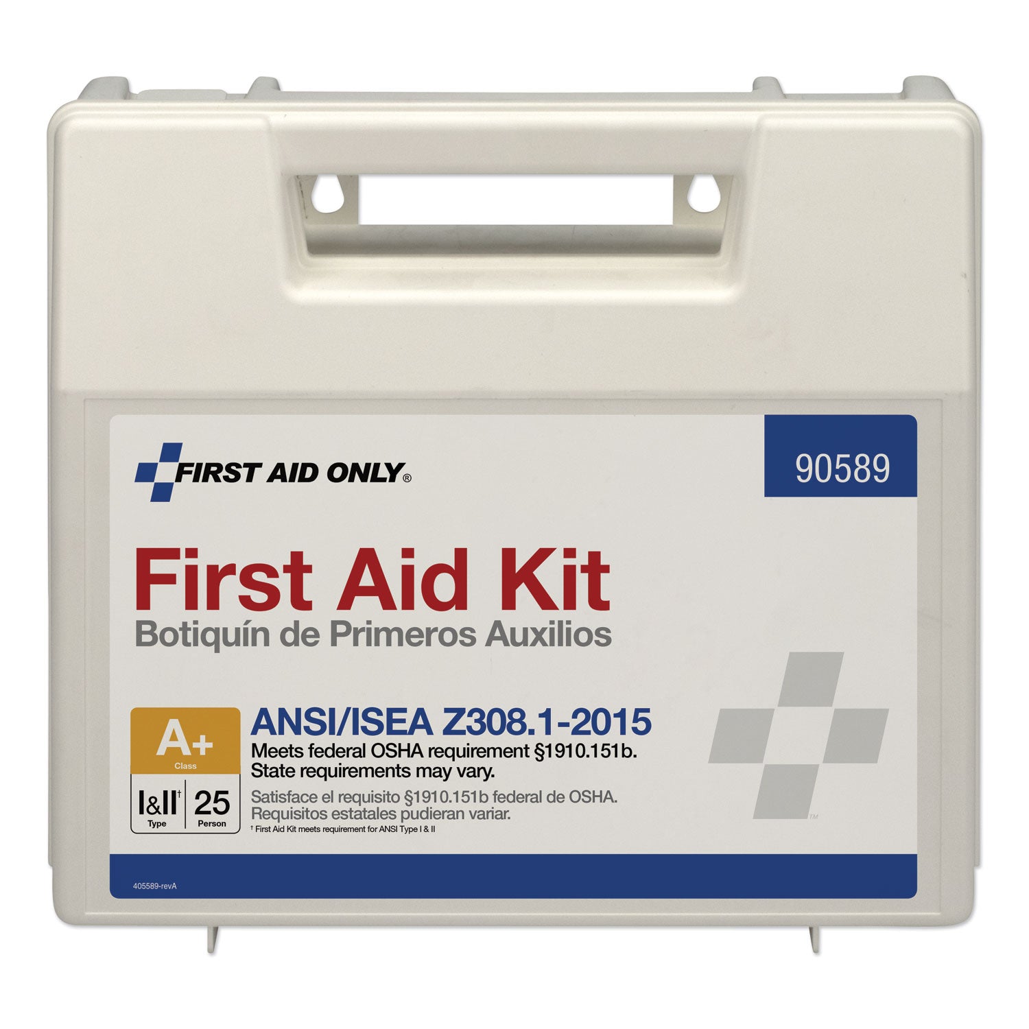 First Aid Only 25-Person Bulk Plastic First Aid Kit - ANSI Compliant - 141 x Piece(s) For 25 x Individual(s) - 1 Each