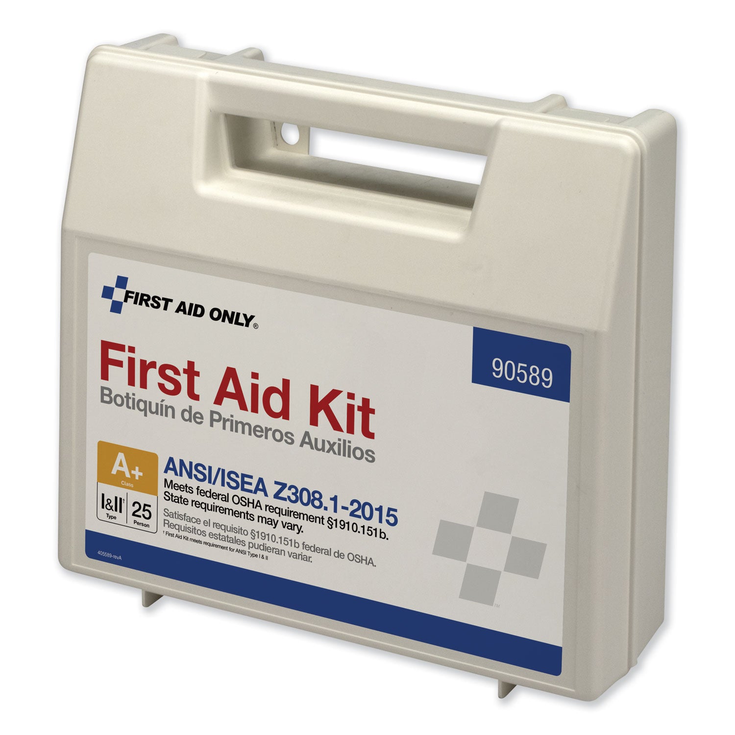 First Aid Only 25-Person Bulk Plastic First Aid Kit - ANSI Compliant - 141 x Piece(s) For 25 x Individual(s) - 1 Each