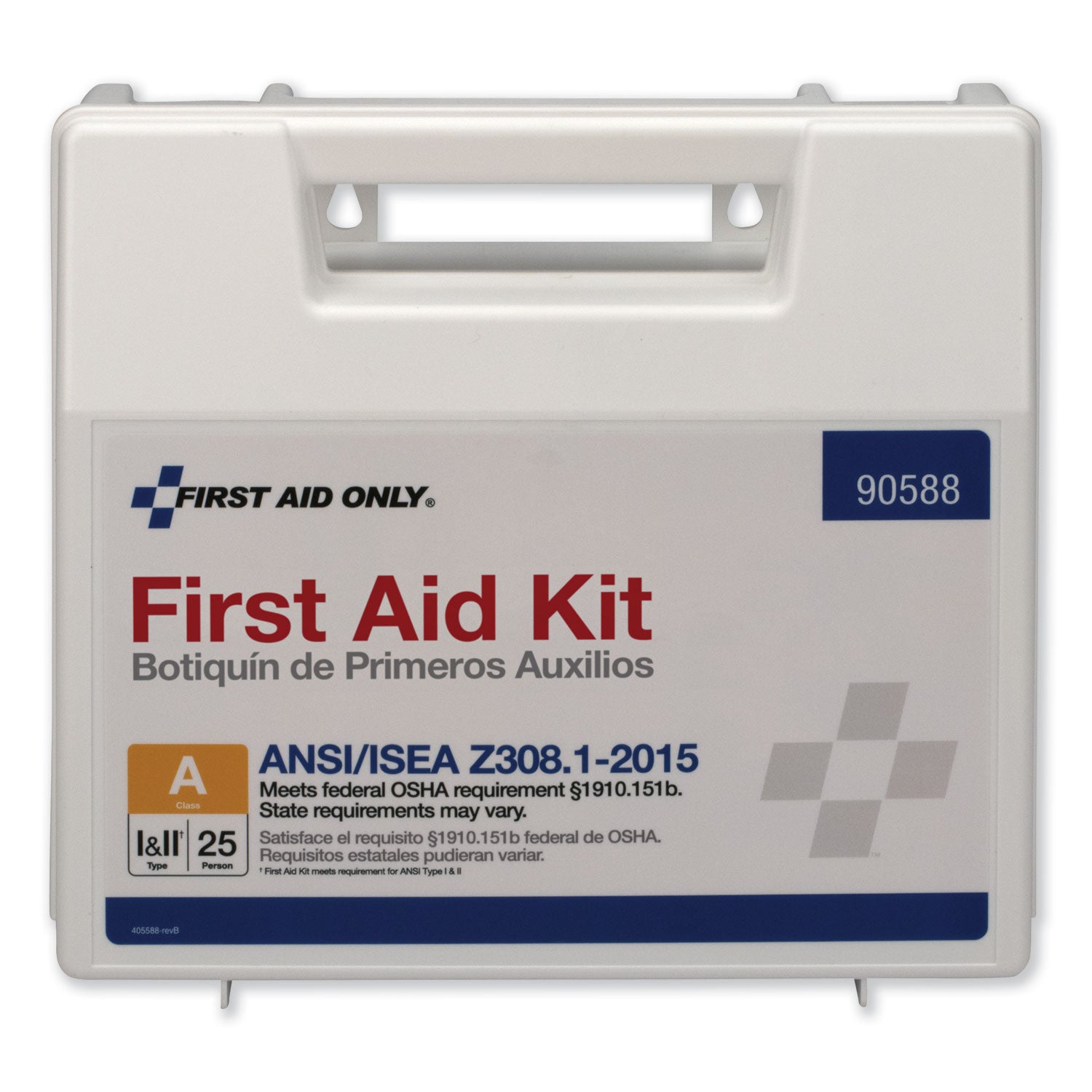 First Aid Only 25-Person Bulk Plastic First Aid Kit - ANSI Compliant - 89 x Piece(s) For 25 x Individual(s) - 1 Each