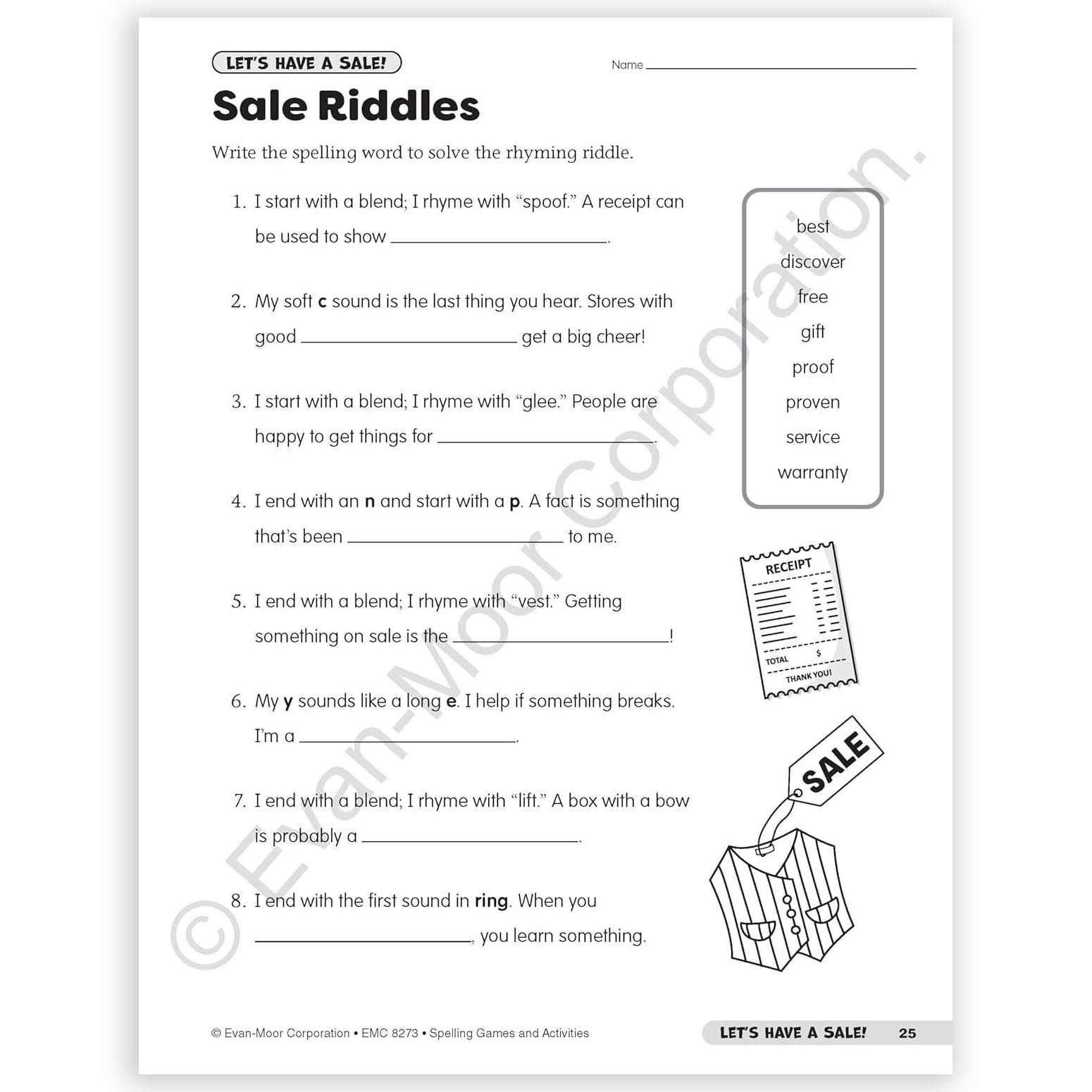 Spelling Games and Activities, Grade 3